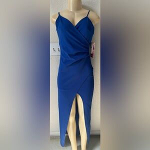 Emerald Sundae blue royal dress elegant modern long sexy NWT medium